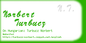 norbert turbucz business card